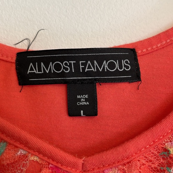 ALMOST FAMOUS WOMENS LARGE TANK TOP - Picture 2 of 3